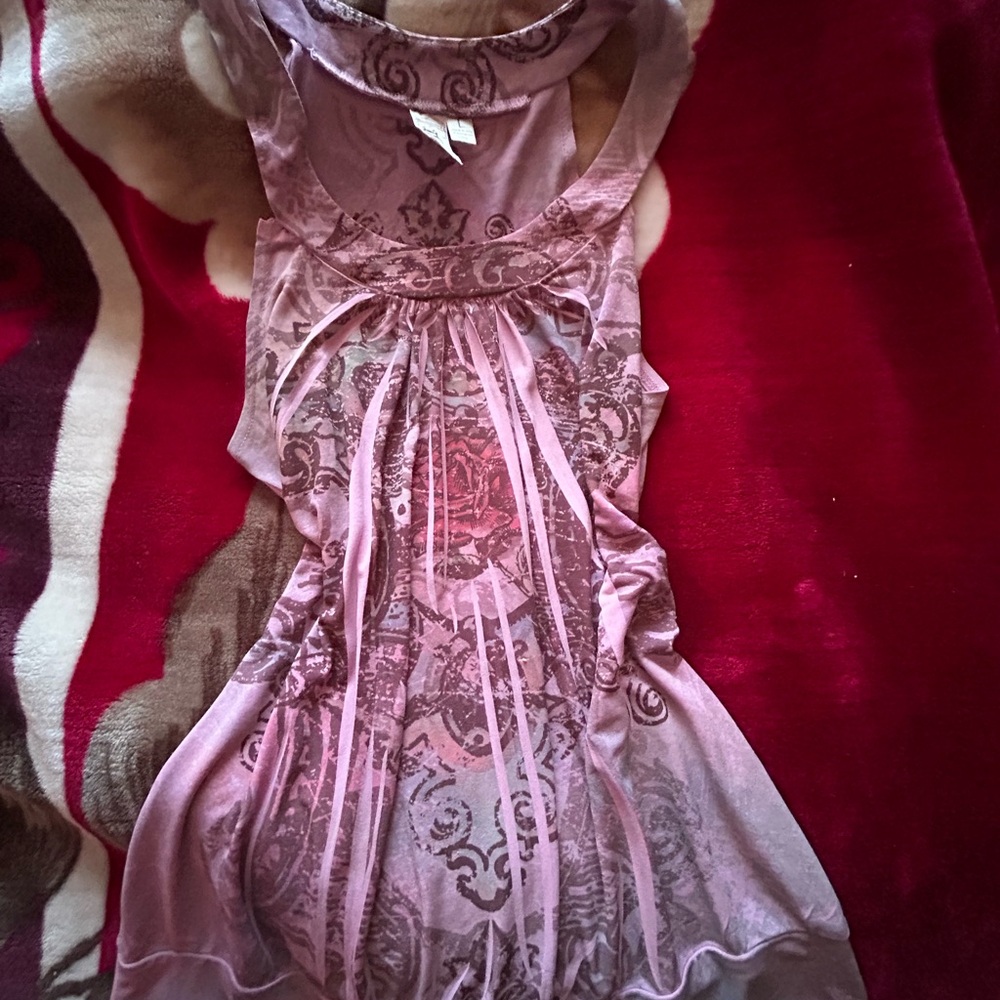 Lster brand cute long flow top size Large